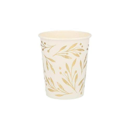 Gold Leaf Cups (set of 8)