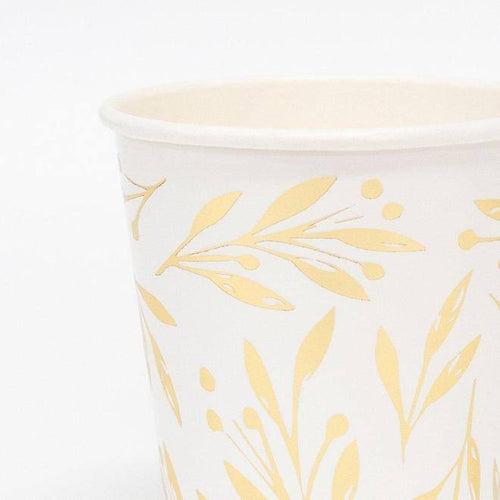 Gold Leaf Cups (set of 8)