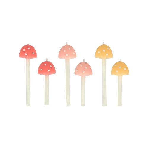 Mushroom Birthday Candles(x6)