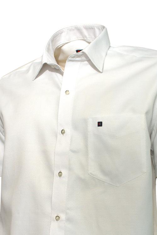 Men's White Solid Shirt