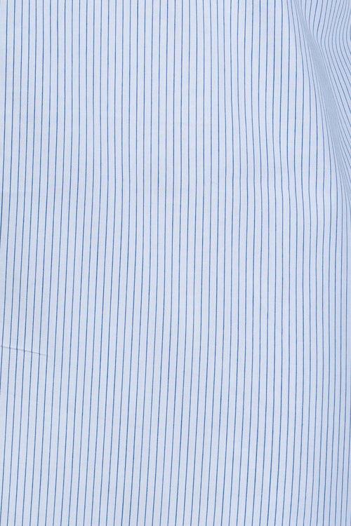 Men's Blue White Striped Slim Fit Shirt