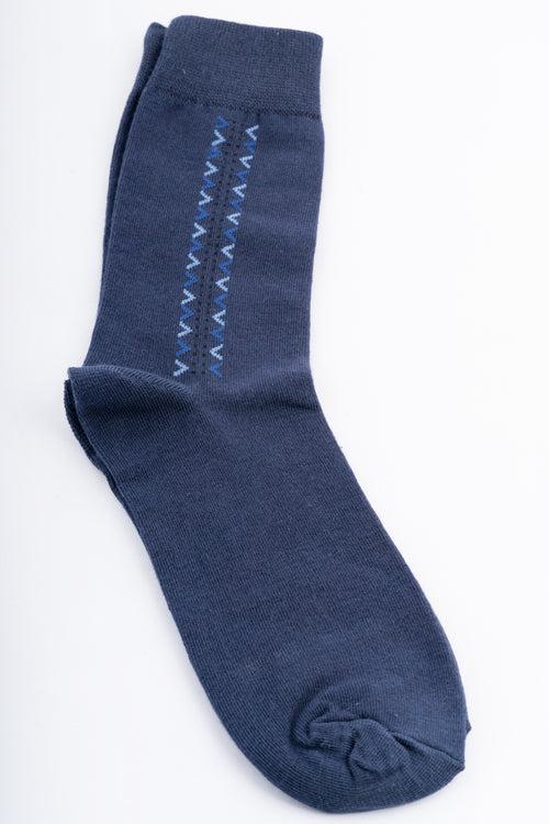 Men's Cotton Blended Blue Socks(combo set) (3 pairs)