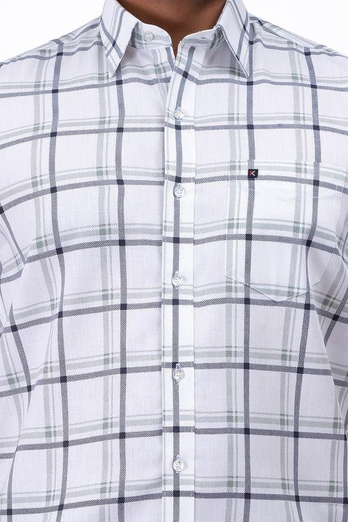 Mens  White Olive Shirt