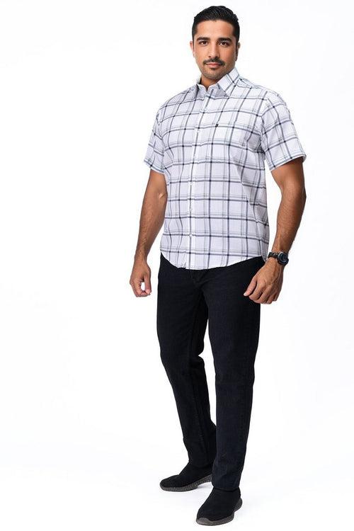 Mens  White Olive Shirt