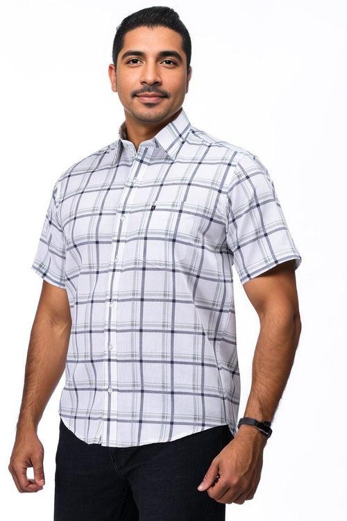 Mens  White Olive Shirt