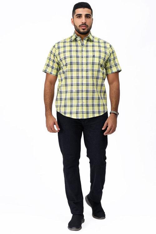 Mens Light Green Black Shirt