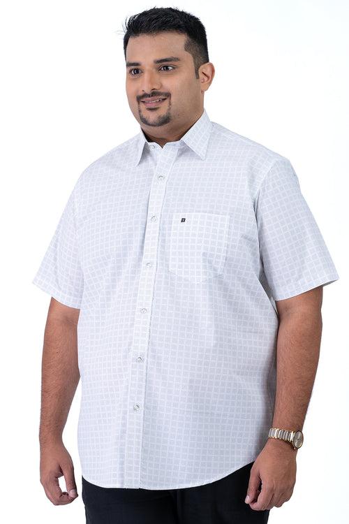 Men's White Navy Plus Size Shirt