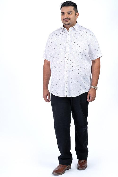 Men's  White Plus Size Shirt