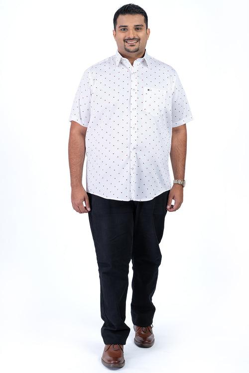 Men's  White Plus Size Shirt