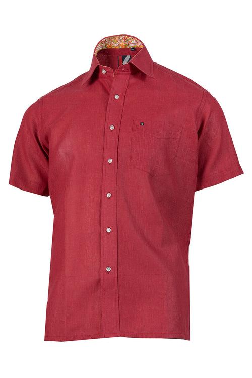 Mens Tomato Red Regular Fit Shirt