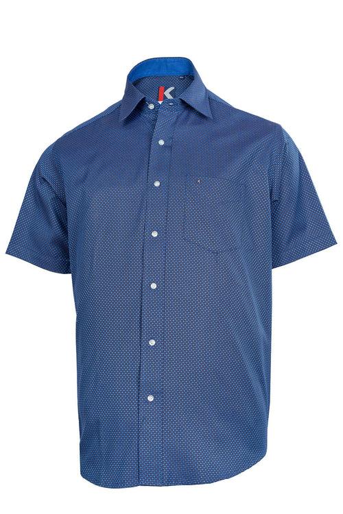 Mens Black Blue Regular Fit Shirt