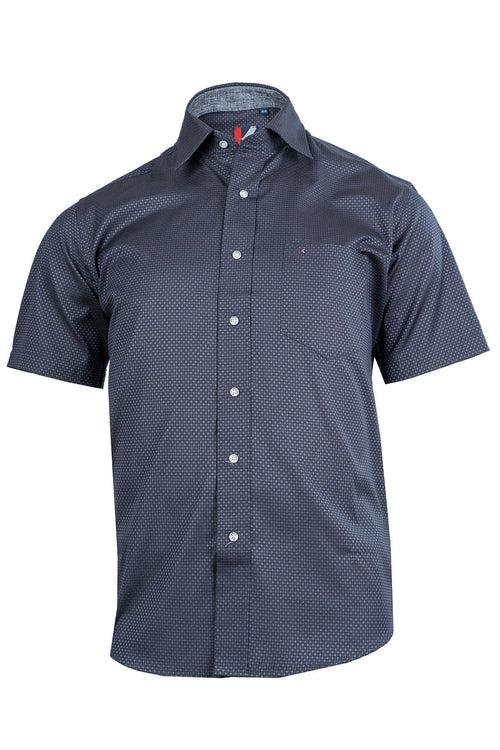 Mens Black Grey Regular Fit Shirt