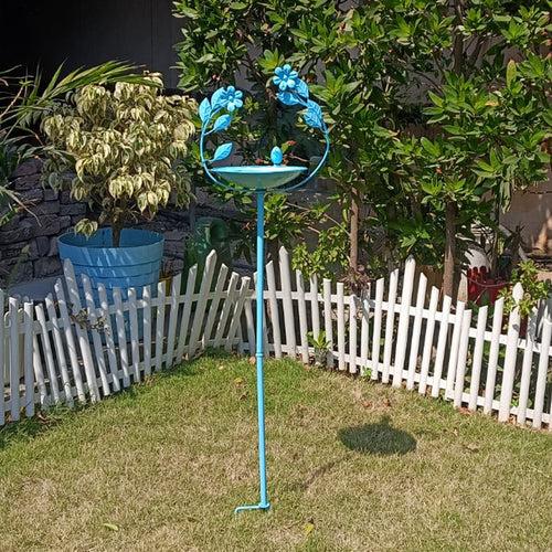 Wonderland Metal 2 in 1  Birdfeeder and birdstand  Stand Blue Color