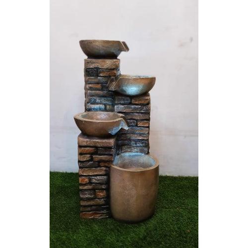 Wonderland Stone Pot Water Fountain Indoor/Outdoor Elegance