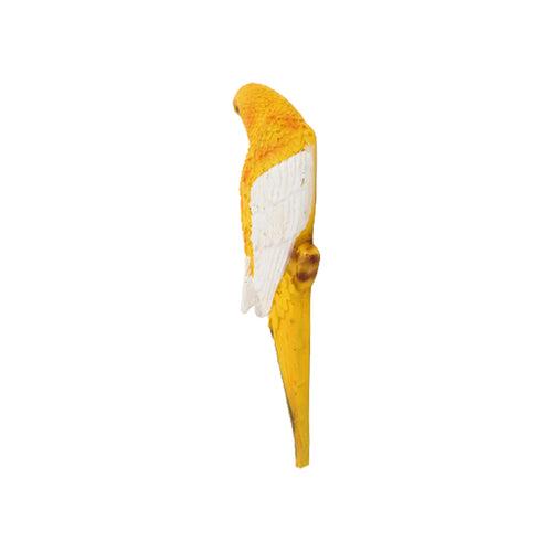 Wonderland Yellow Parrot-Medium outdoor statue  (Front view)