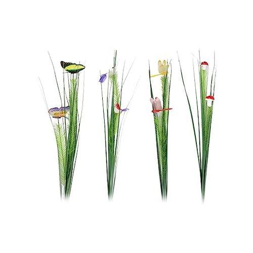 (Set of 4) Artificial Leaves Sticks with Mini Creatures