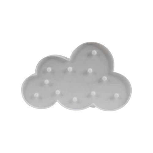Wonderland Cloud Night Light LED Marquee Sign-Baby Light-Battery Operated Nursery Lamp, Decorative Light for Kid's Room/Party/Home/Wall Décor -White