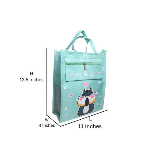 Wonderland Student multi-functional kids portable tution tote bag (Light Green)