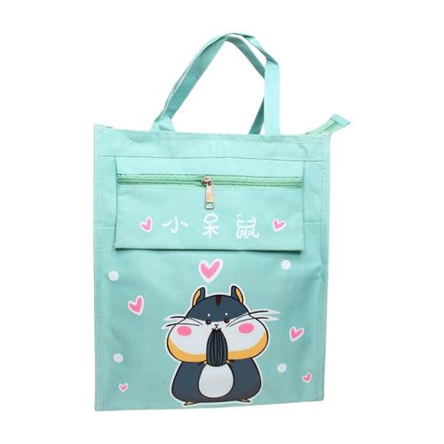 Wonderland Student multi-functional kids portable tution tote bag (Light Green)