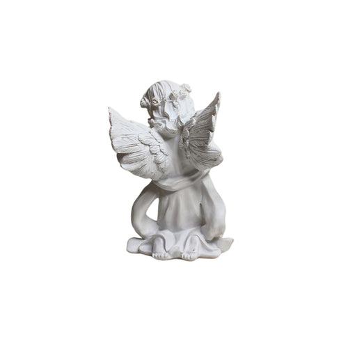 Wonderland Angel big wings hand on heart, table decoration, home décor