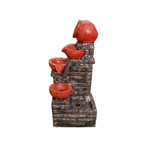 Wonderland 26 inch Height Diya Fountain | Made of Fiber |for Outdoor and indoor use