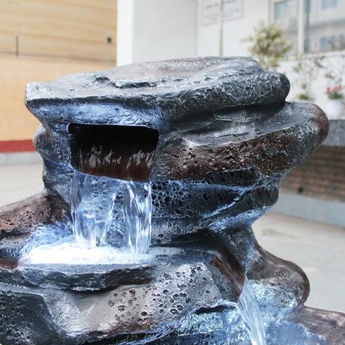 Wonderland 38 inch Height Rock Fountain | Made of Fiber |for Outdoor and indoor use