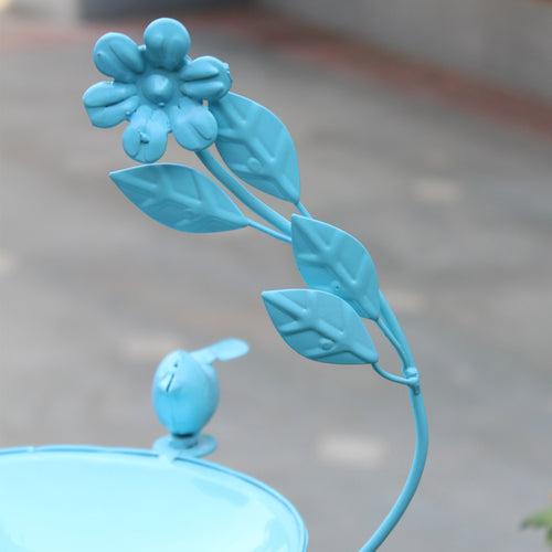 Wonderland Metal 2 in 1  Birdfeeder and birdstand  Stand Blue Color