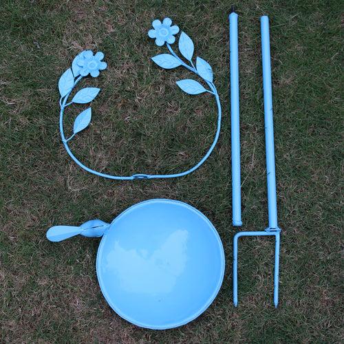 Wonderland Metal 2 in 1  Birdfeeder and birdstand  Stand Blue Color