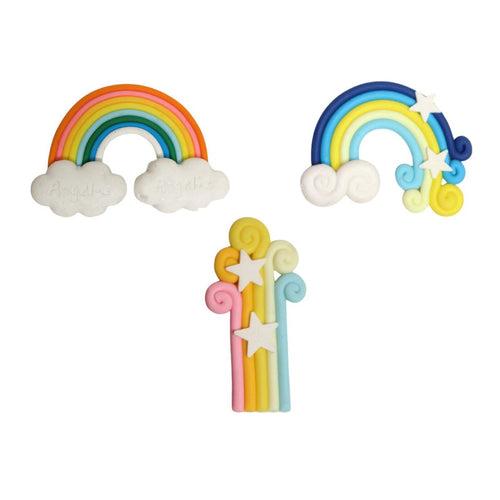 Wonderland ( pack of 10) 3D rainbow miniature charms