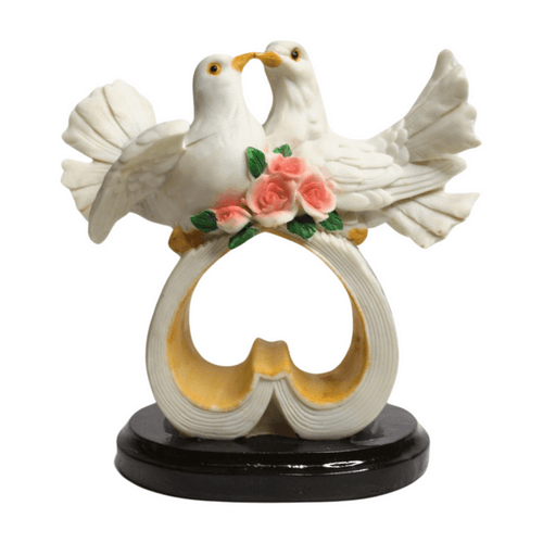 Wonderland Love Birds on Heart Resin statue, table decoration, home décor, gifting