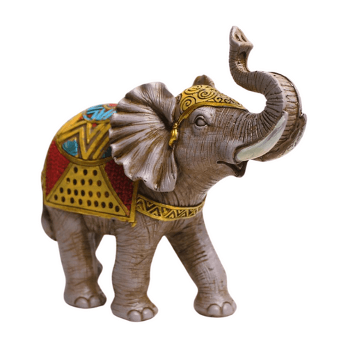 Wonderland Colorful (PACK OF 2) Elephant Resin statue, table decoration, home décor, gifting