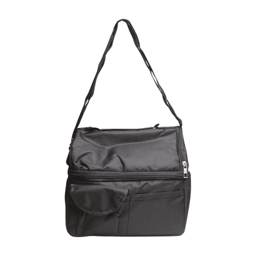 Wonderland Double layer lunch bag,large capacity insulated (Black)