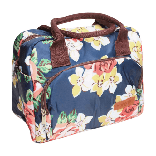 Wonderland Thermal insulated reusable tote lunch bag flower print