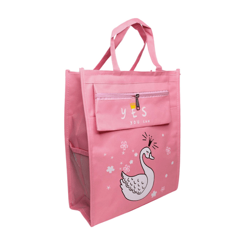 Wonderland Student multi-functional kids portable tution tote bag (Pink)