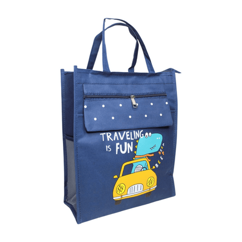 Wonderland Student multi-functional kids portable tution tote bag (Blue)