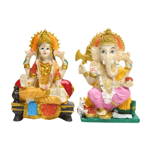 Wonderland (Set of 2) resin miniature laxmi ganehsa