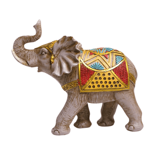 Wonderland Colorful (PACK OF 2) Elephant Resin statue, table decoration, home décor, gifting