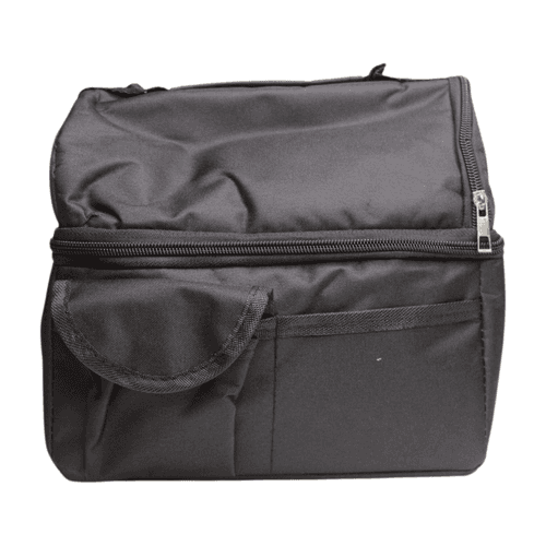 Wonderland Double layer lunch bag,large capacity insulated (Black)