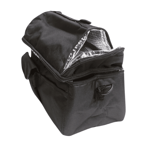 Wonderland Double layer lunch bag,large capacity insulated (Black)