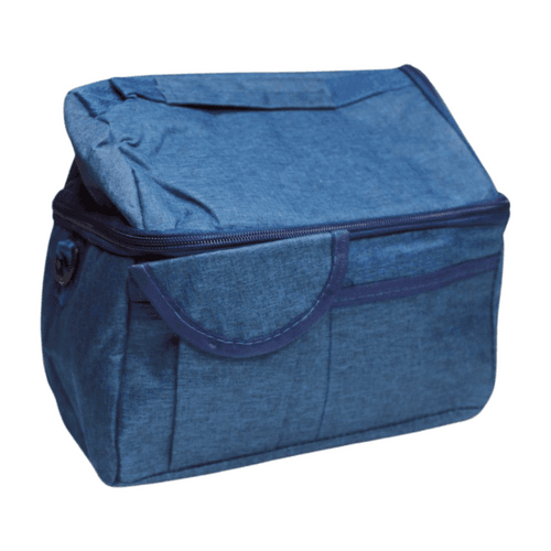 Wonderland Double layer lunch bag,large capacity insulated (Blue)