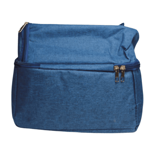 Wonderland Double layer lunch bag,large capacity insulated (Blue)