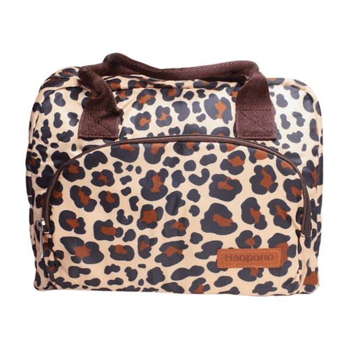 Wonderland Thermal insulated reusable tote lunch bag, leopard print