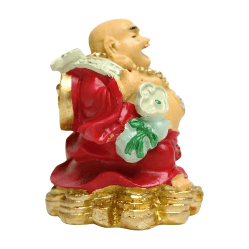 Wonderland (Set of 2) resin miniature laughing buddha with money pot