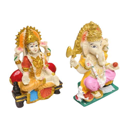 Wonderland (Set of 2) resin miniature laxmi ganehsa