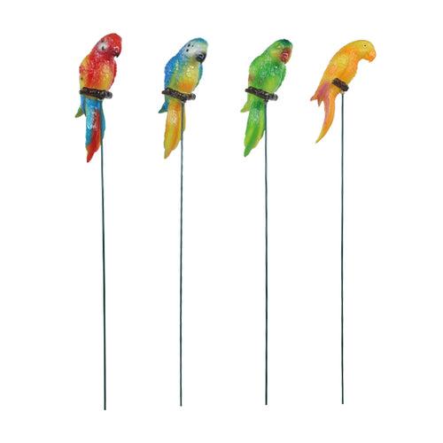 (Set of 4) Parrots Stake/Stick for Garden Decoration