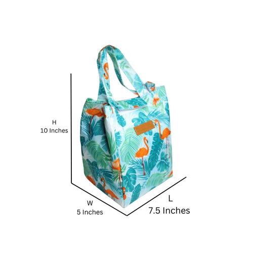 Wonderland Thermal insulated canvas tote lunch bag(Sky Blue)