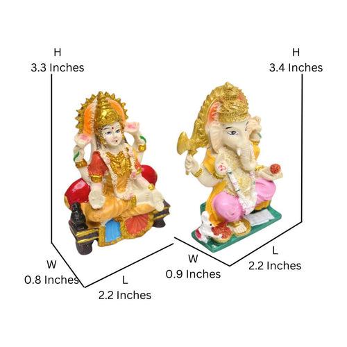 Wonderland (Set of 2) resin miniature laxmi ganehsa