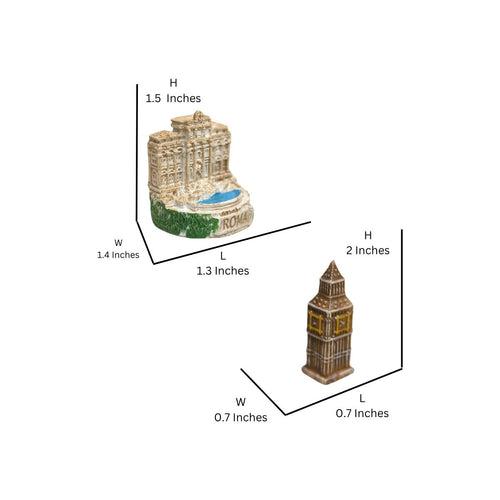 Wonderland ( set of 2) resin  miniature building wonder of the world model (style 03)