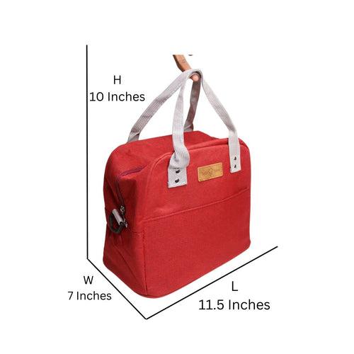 Wonderland Shoulder strap carrying lunch bag (Red)