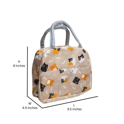 Wonderland Girly look lunch bags for womens (Light Brown)